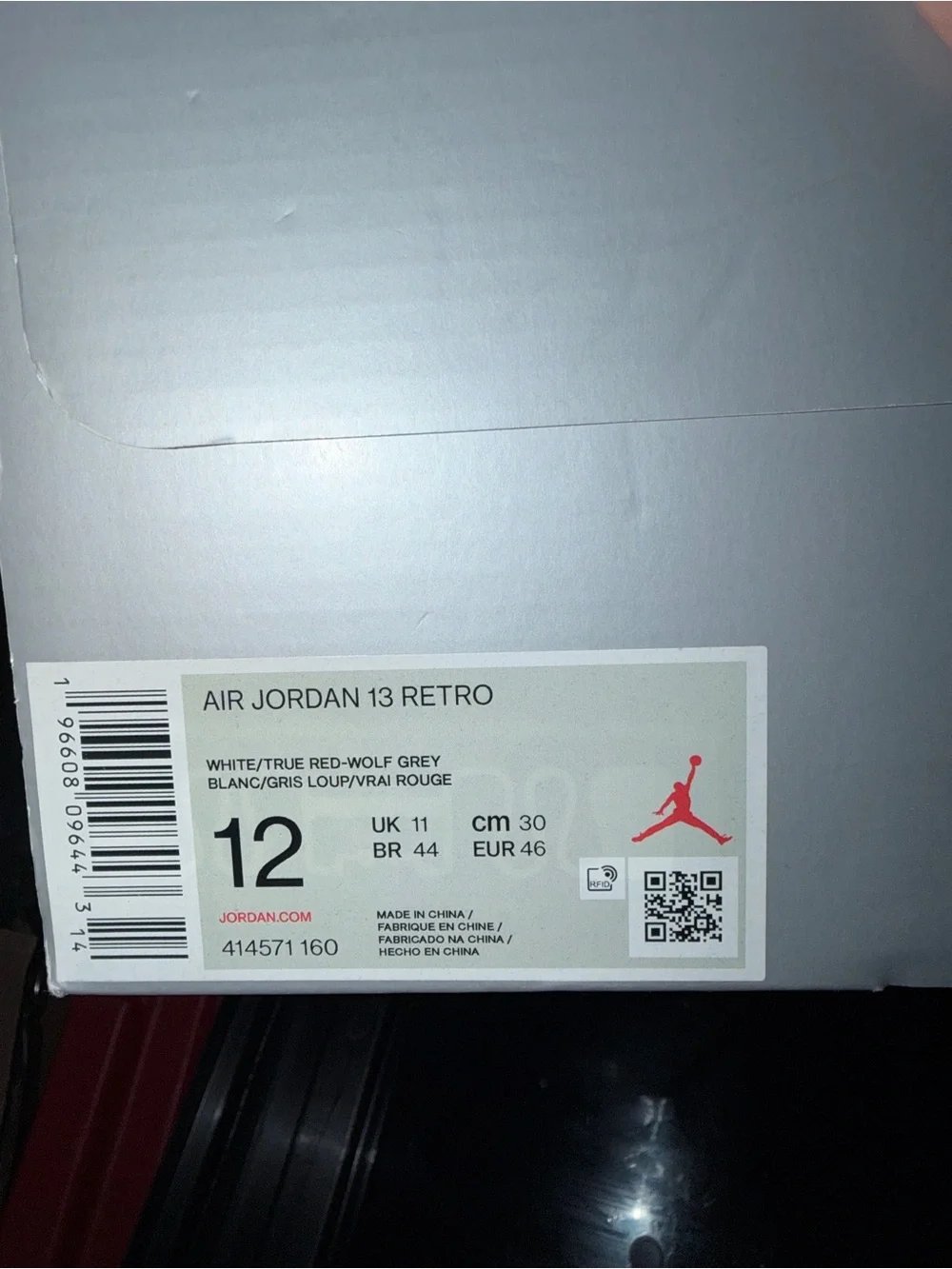 Jordan Men's White, Gray & Red Retro Sneakers
